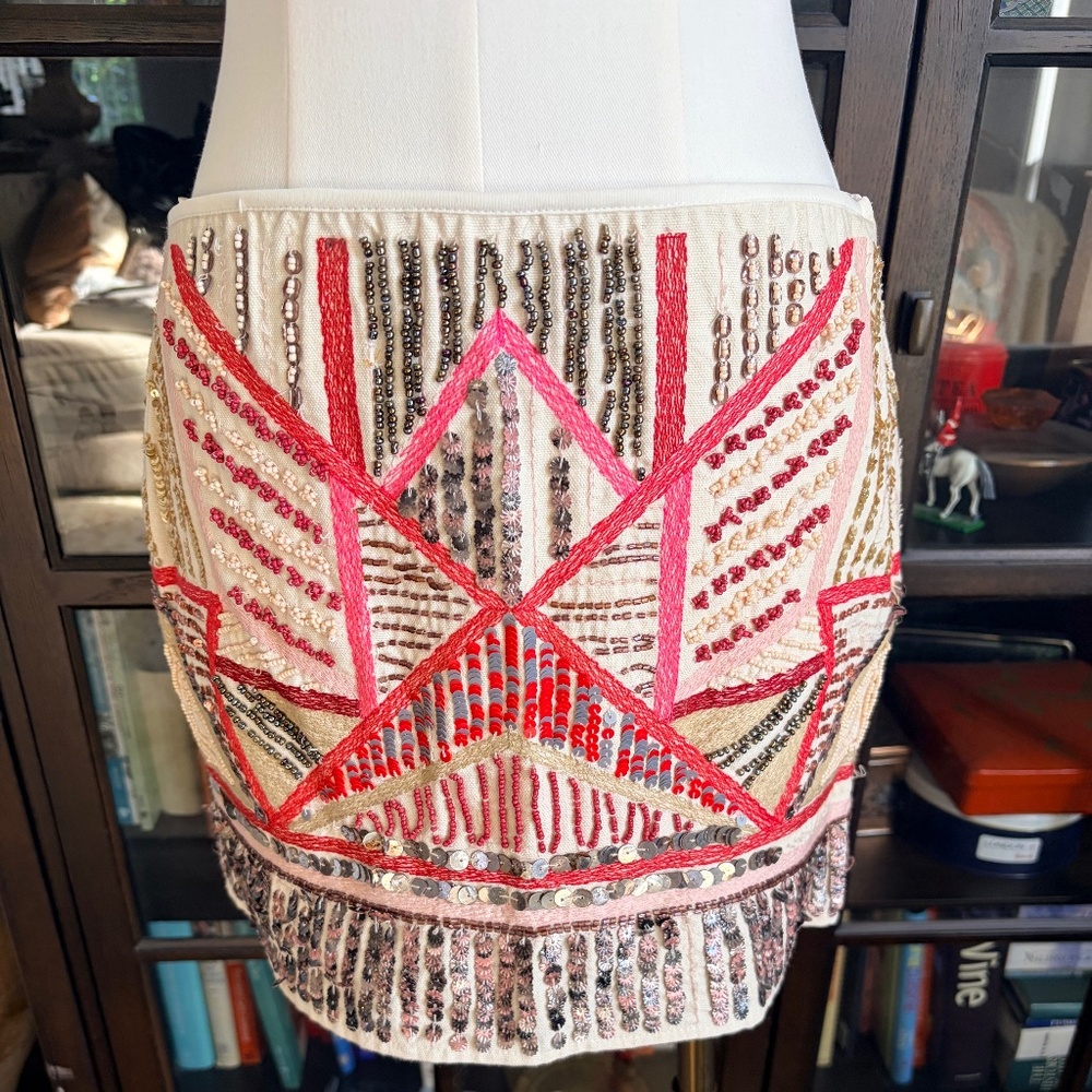 Zara, Trafuluc Beaded Micro Mini Skirt, size small